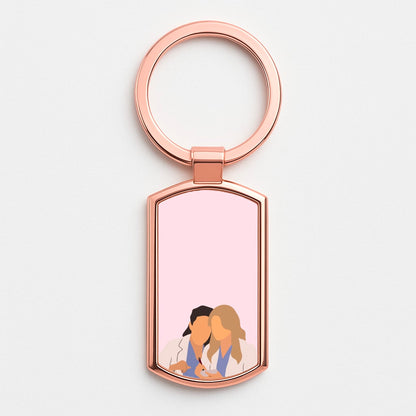 Faceless Characters - Grey's Rose Gold Keyring