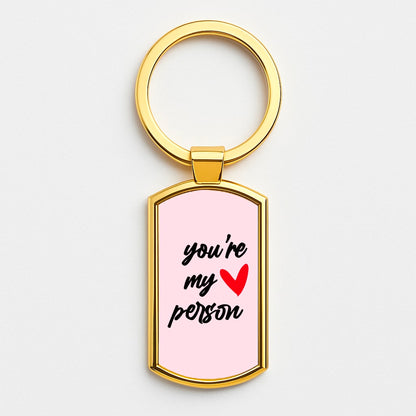 You're My Person Love - Grey's Gold Keyring