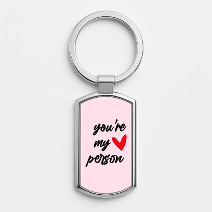 You're My Person Love - Grey's Silver Keyring