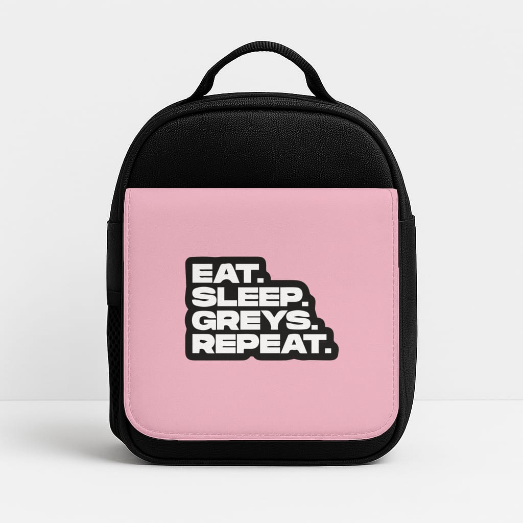 Eat. Sleep. Greys. Repeat. - Grey's Anatomy Insulated Lunchbox