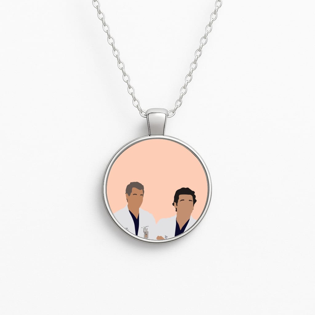 Two Doctors Arm Crossed - Grey's Circle Necklace