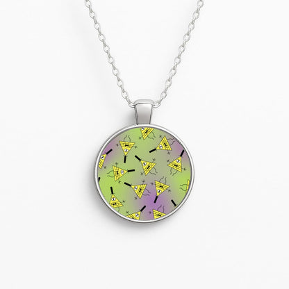 Bill Pattern Circle Necklace