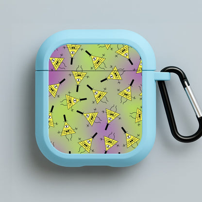 Bill Pattern Blue AirPods Case