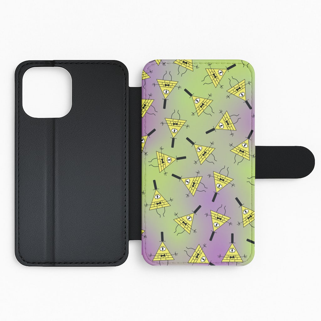 Bill Pattern Flip Phone Case