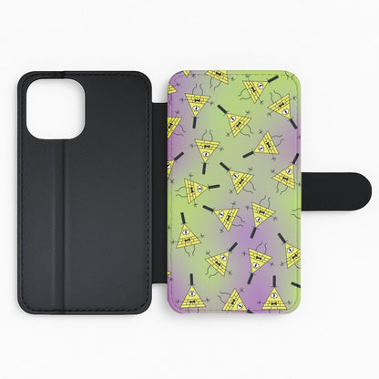 Bill Pattern Flip Phone Case