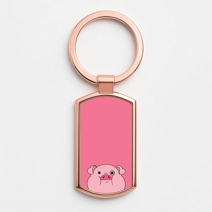Waddles Rose Gold Keyring