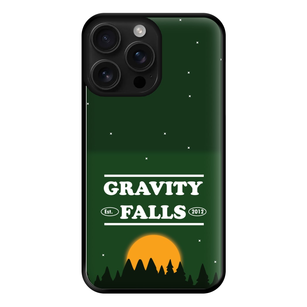 Green Forest Sunset  Phone Case