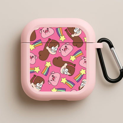 Mabel And Stars Pattern Pink AirPods Case