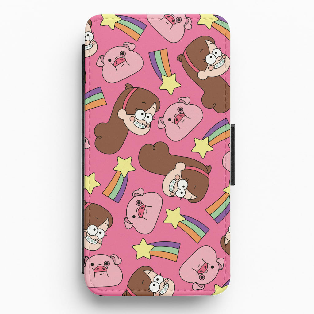 Mabel And Stars Pattern Flip / Wallet Phone Case