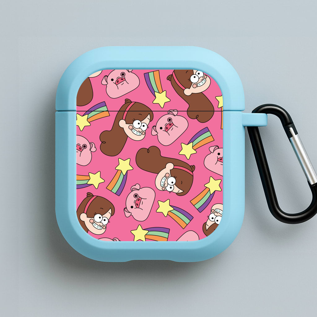 Mabel And Stars Pattern Blue AirPods Case