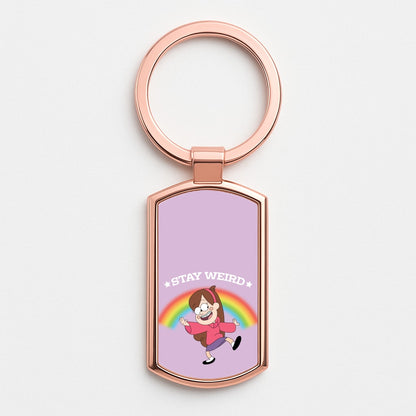 Stay Weird Rose Gold Keyring