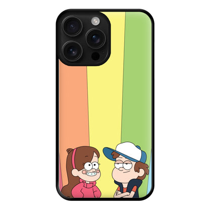 Mabel And Dipper Rainbow Phone Case for iPhone 16 Pro Max