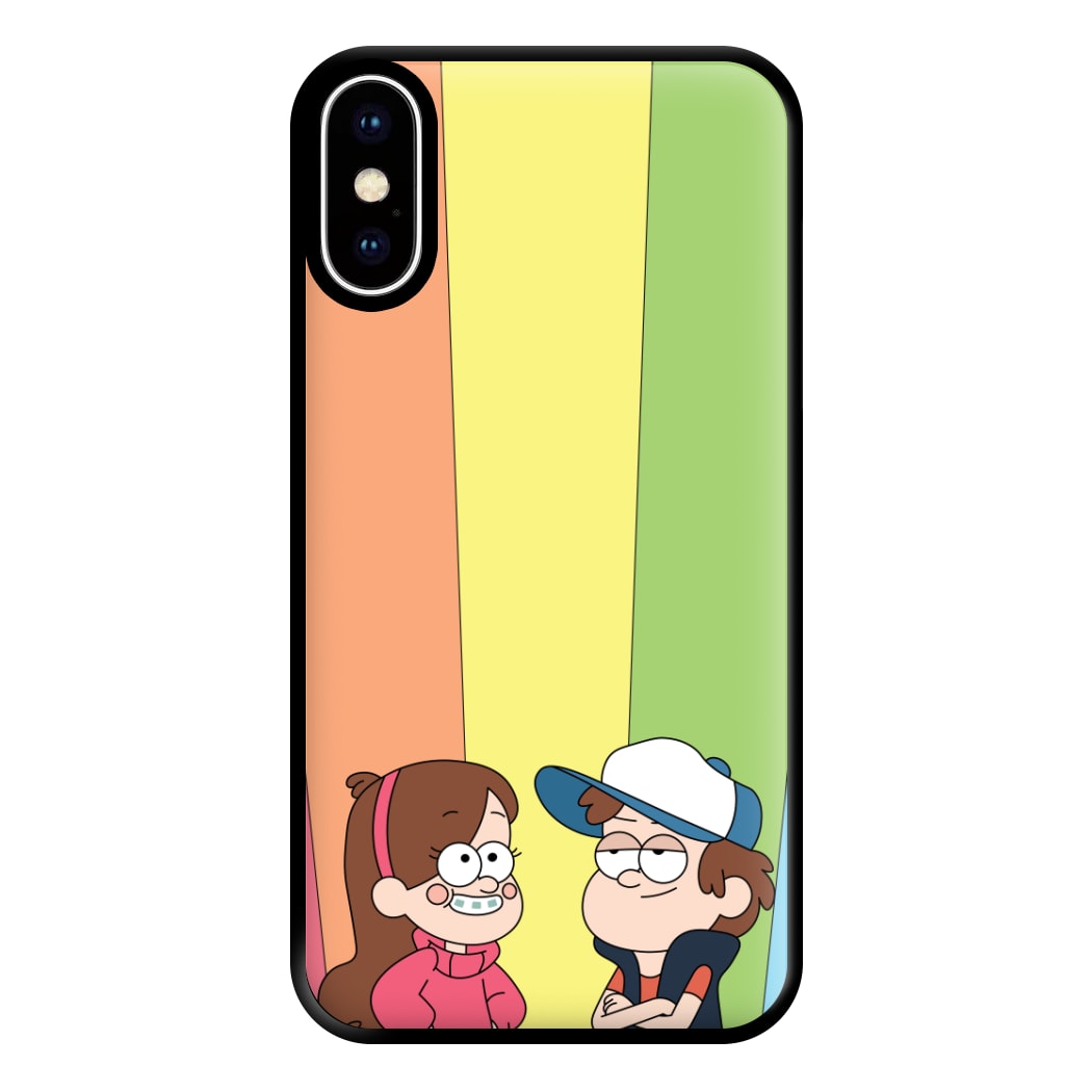 Mabel And Dipper Rainbow Phone Case for iPhone XS Max