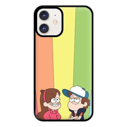 Mabel And Dipper Rainbow Phone Case for iPhone 12 / 12 Pro