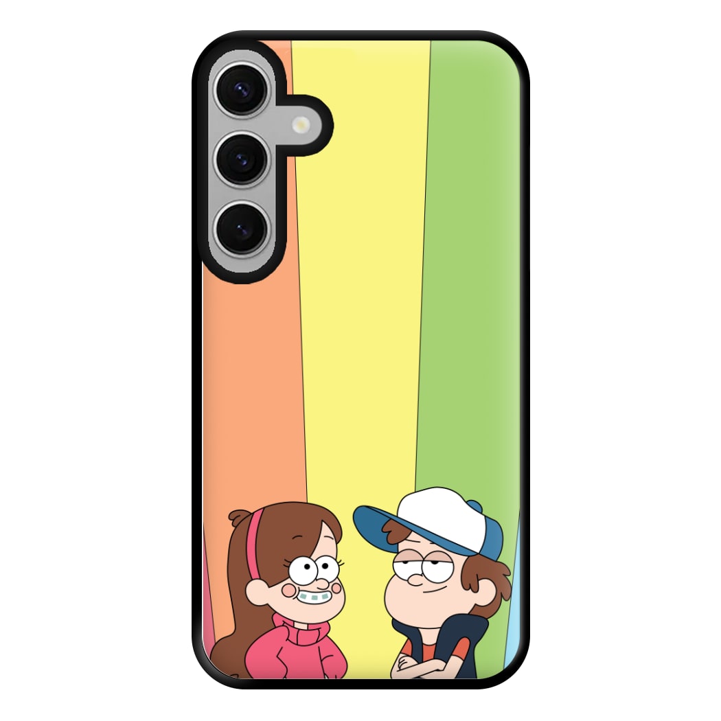 Mabel And Dipper Rainbow Phone Case for Galaxy S24FE