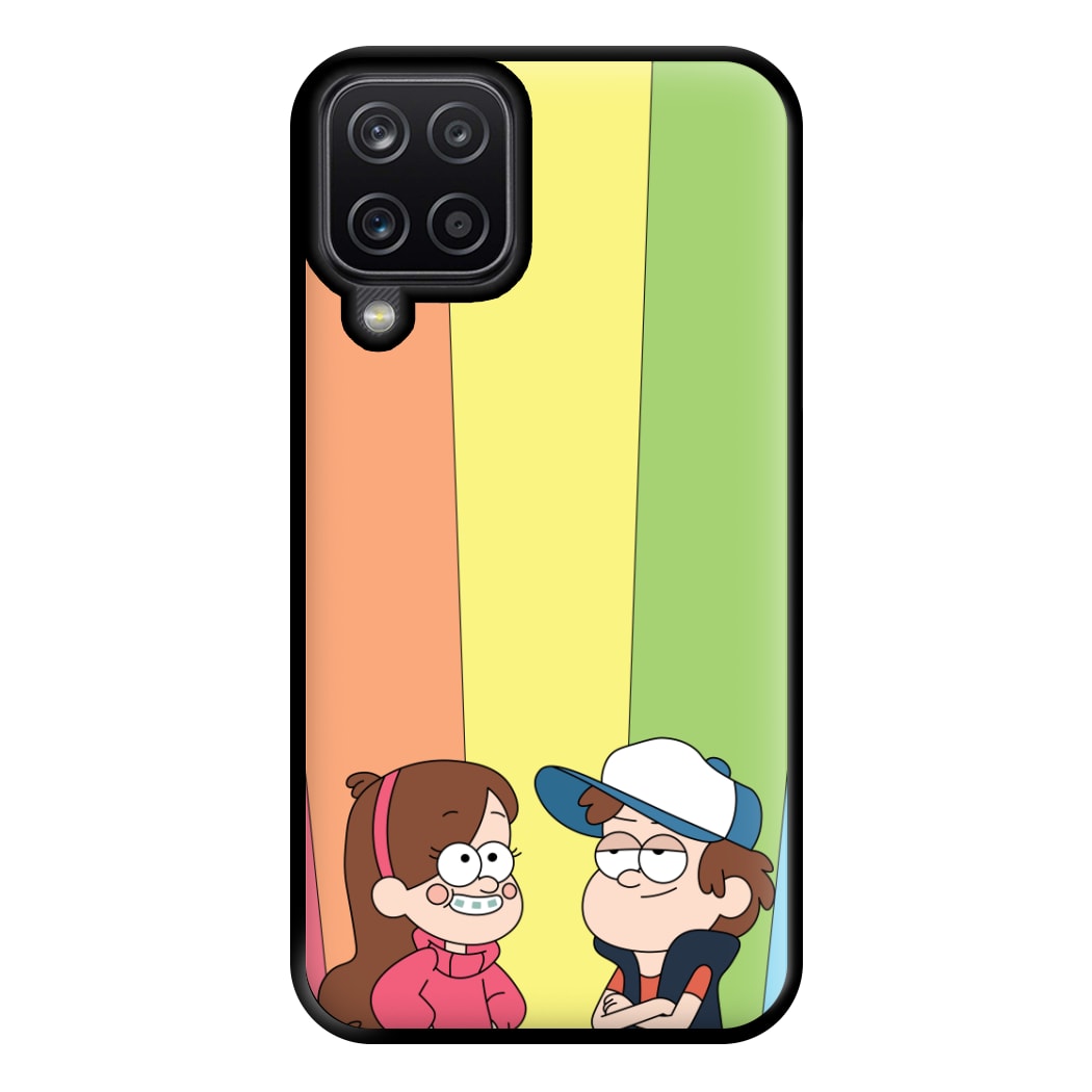 Mabel And Dipper Rainbow Phone Case for Galaxy A12