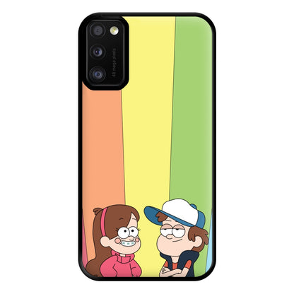 Mabel And Dipper Rainbow Phone Case for Galaxy A41