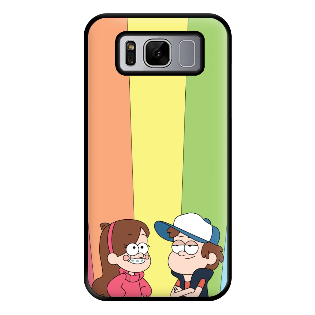 Mabel And Dipper Rainbow Phone Case for Galaxy S8 Plus