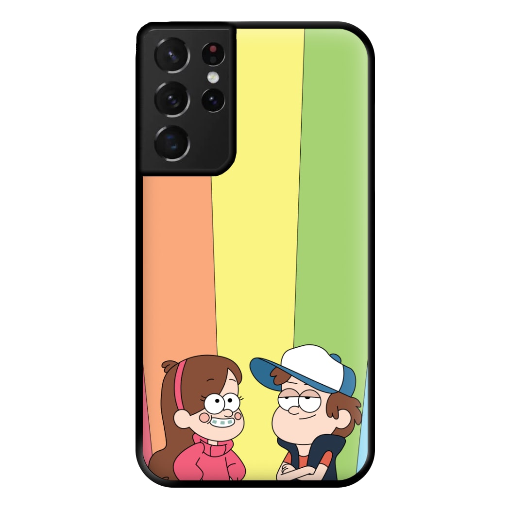 Mabel And Dipper Rainbow Phone Case for Galaxy S21 Ultra