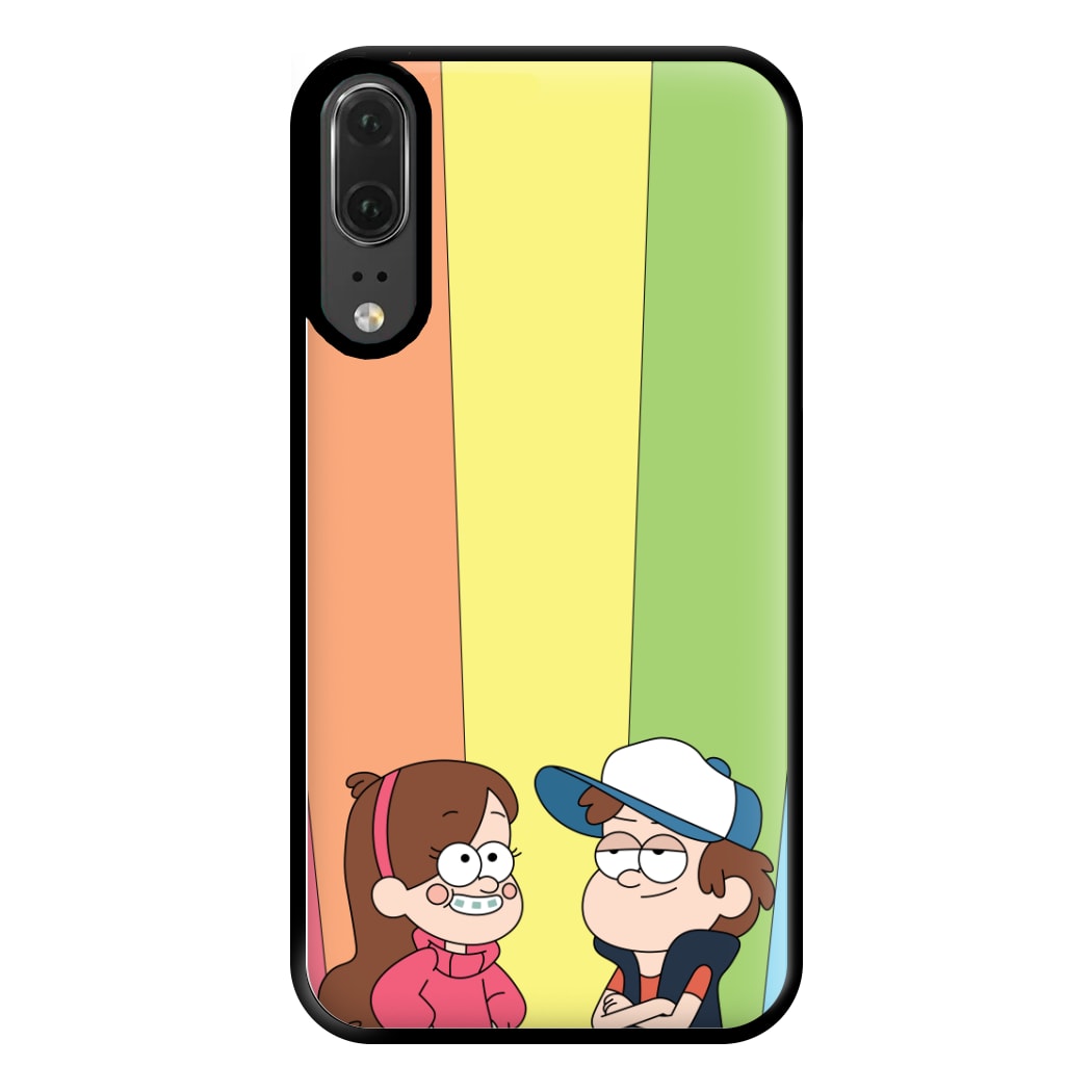 Mabel And Dipper Rainbow Phone Case for Huawei P20