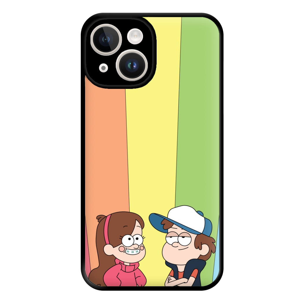 Mabel And Dipper Rainbow Phone Case for iPhone 14