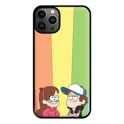 Mabel And Dipper Rainbow Phone Case for iPhone 13