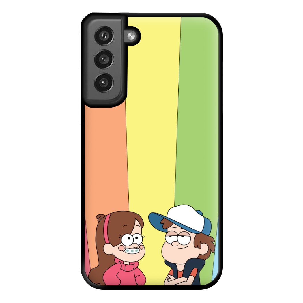 Mabel And Dipper Rainbow Phone Case for Galaxy S21FE