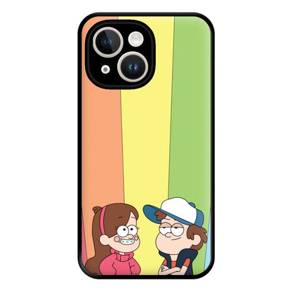 Mabel And Dipper Rainbow Phone Case for iPhone 14 Plus