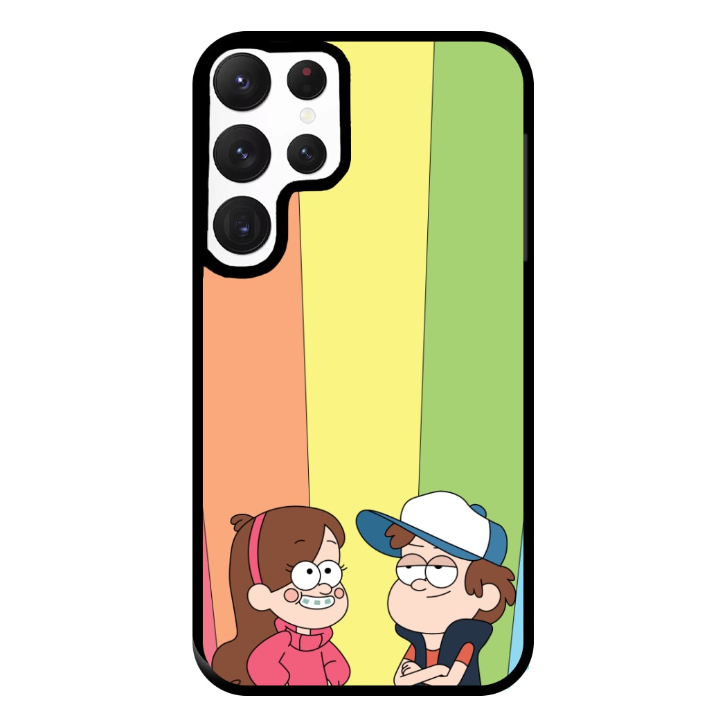 Mabel And Dipper Rainbow Phone Case for Galaxy S22 Ultra