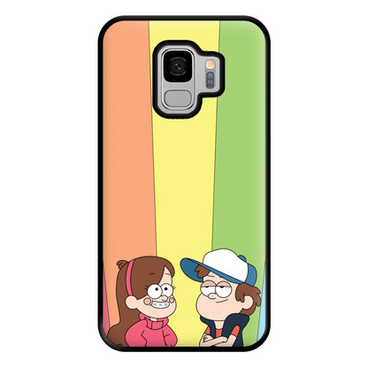 Mabel And Dipper Rainbow Phone Case for Galaxy S9 Plus