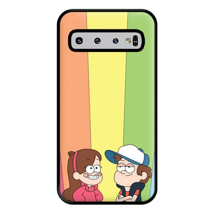 Mabel And Dipper Rainbow Phone Case for Galaxy S10 Plus