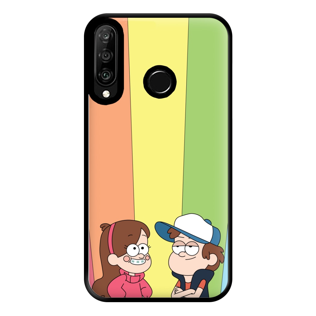 Mabel And Dipper Rainbow Phone Case for Huawei P30 Lite