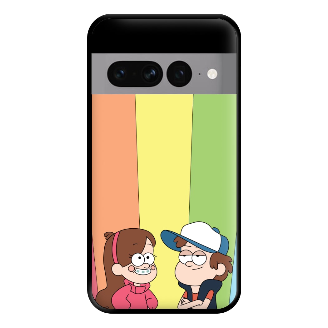 Mabel And Dipper Rainbow Phone Case for Google Pixel 7 Pro