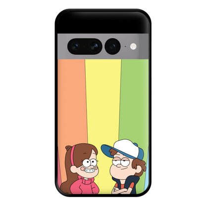 Mabel And Dipper Rainbow Phone Case for Google Pixel 7 Pro