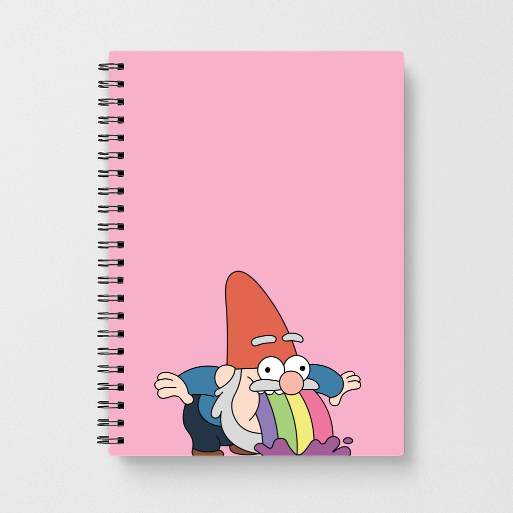 Garden Gnome Rainbow Notebook