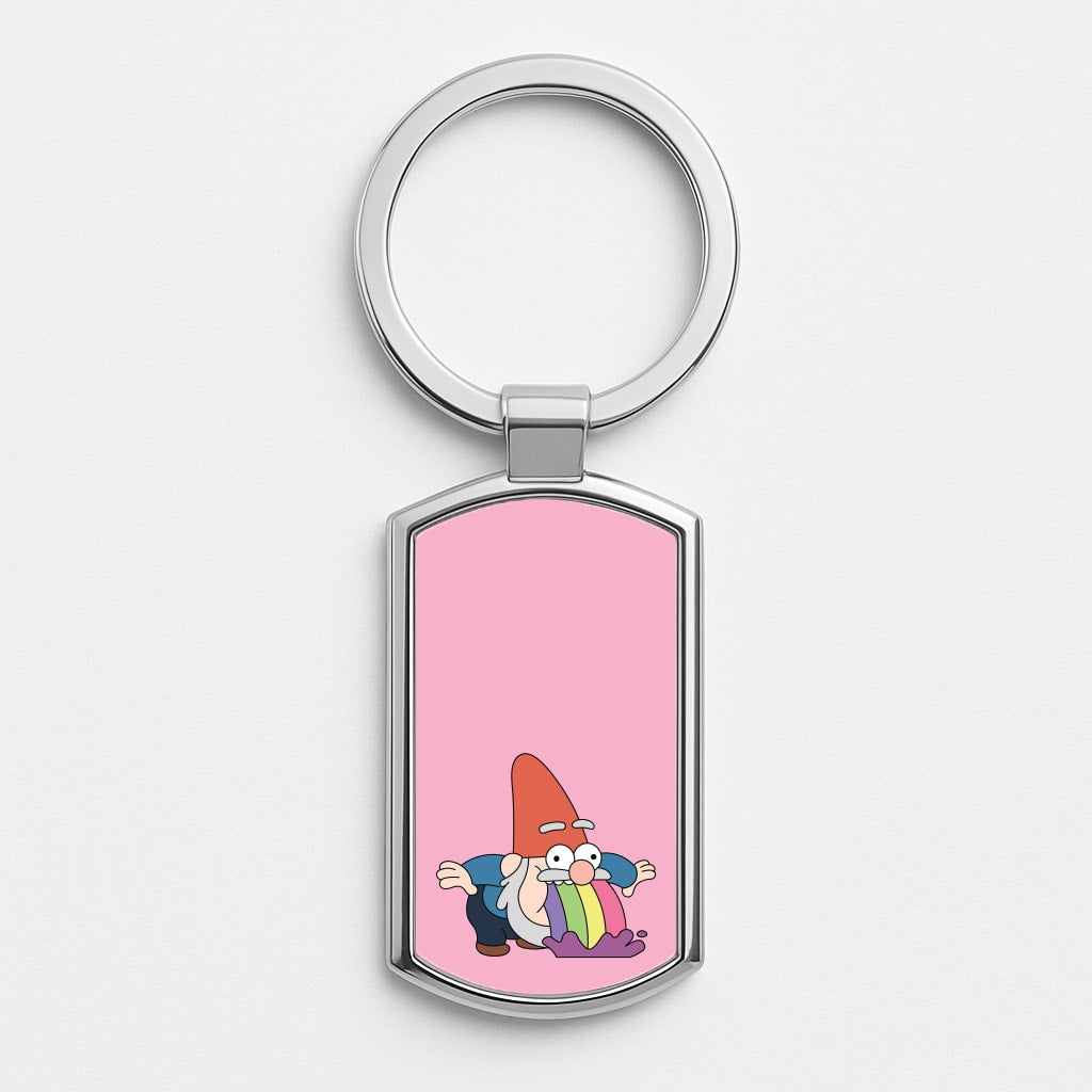 Garden Gnome Rainbow Luxury Keyring