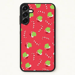 Green Creature And Candy Canes Pattern Phone Case for Galaxy A17