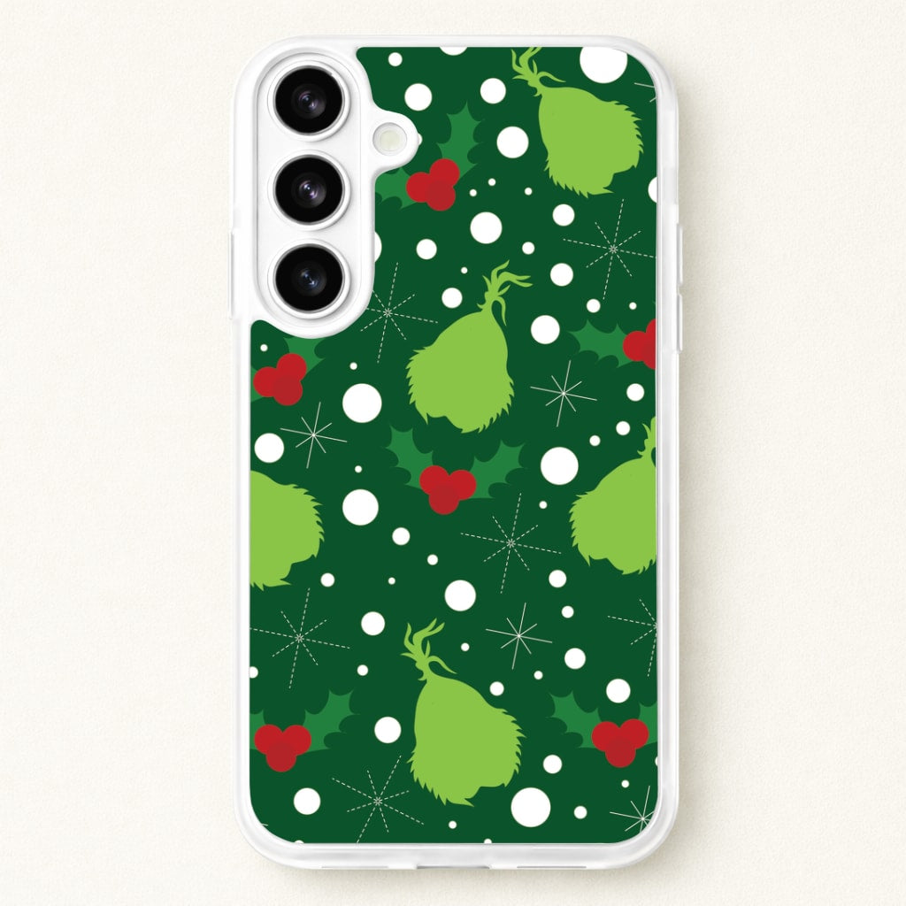 Green Creature Christmas Pattern Phone Case for Galaxy S26