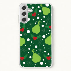 Green Creature Christmas Pattern Phone Case for Galaxy A17