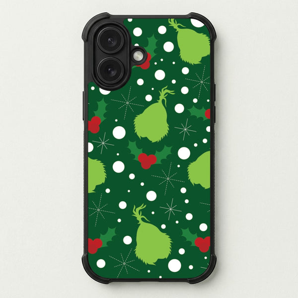 Green Creature Christmas Pattern Phone Case — Bumper case