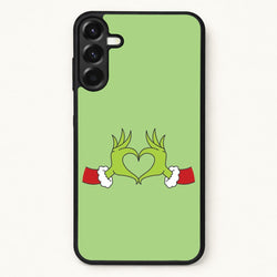 Christmas Green Heart Phone Case for Galaxy A57