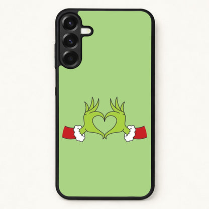 Christmas Green Heart Phone Case for Galaxy A37