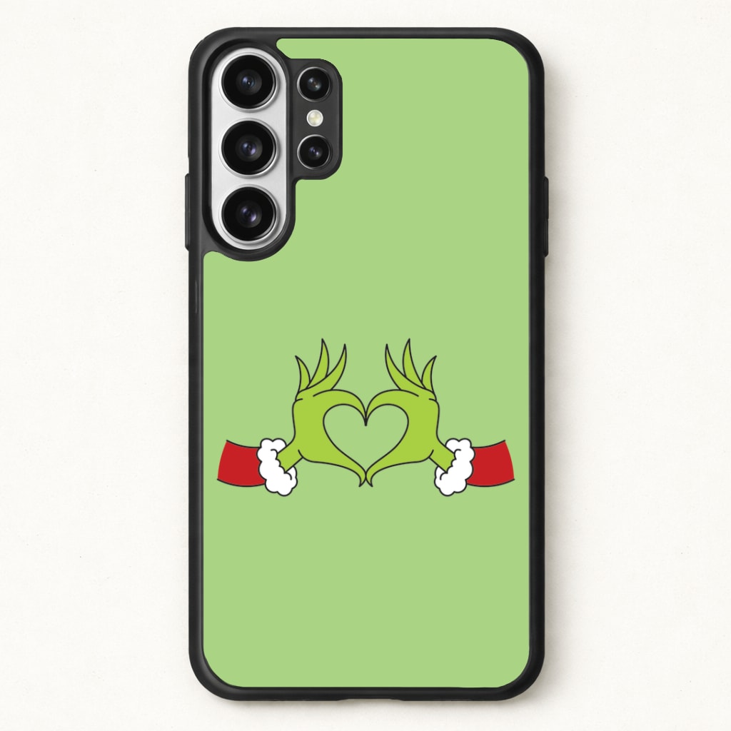 Christmas Green Heart Phone Case for Galaxy S26 Ultra
