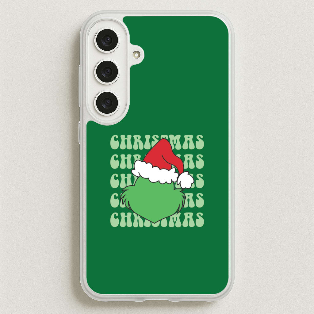 Green Creature Christmas Phone Case for Galaxy S25FE