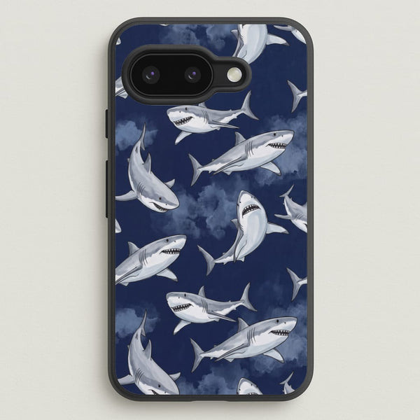 Grinning Shark Pattern Phone Case - Google Pixel 9a / Standard