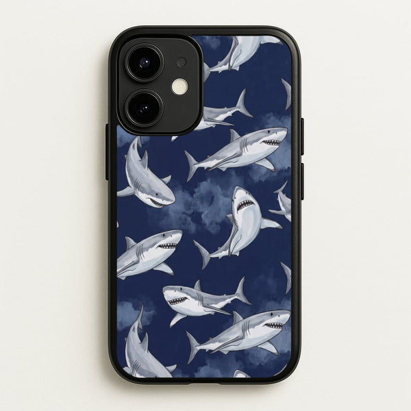 Grinning Shark Pattern Phone Case - iPhone 12 Mini / Standard