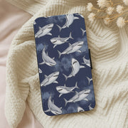 Grinning Shark Pattern Flip / Wallet Phone Case 5