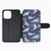 Grinning Shark Pattern Flip / Wallet Phone Case 2