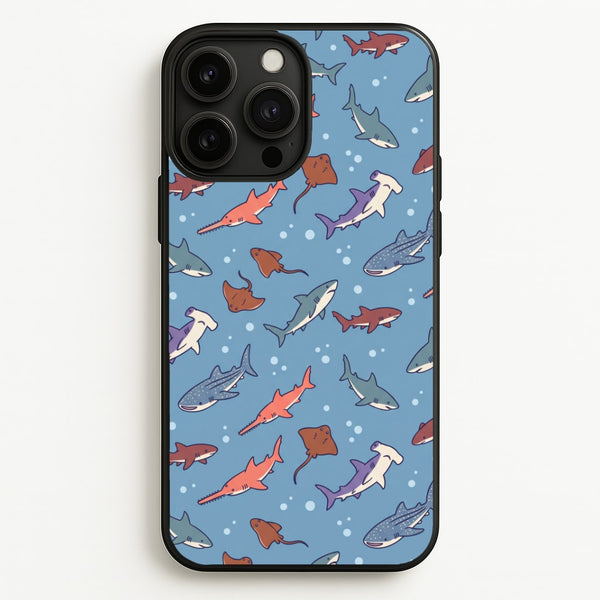 Shark & Ray Shoal Phone Case - iPhone 13 Pro / Standard