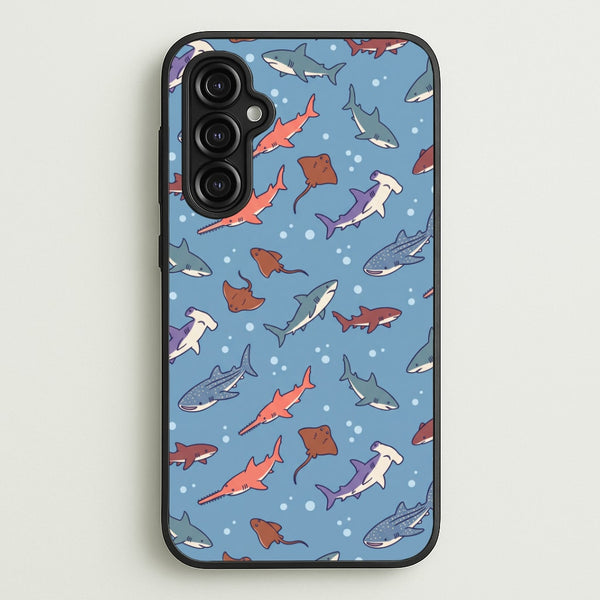Shark & Ray Shoal Phone Case - Galaxy A14 / Standard